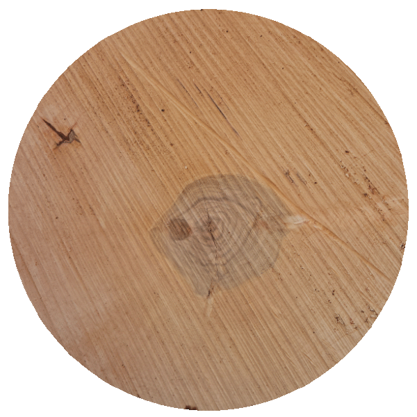 Close-up of a wooden surface with distinctive grain patterns.